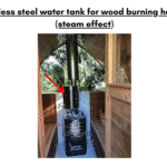 Stainless steel water tank for wood burning heaters steam effect for outdoor sauna