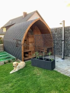 Outdoor garden sauna pod – iglu 1 3 scaled