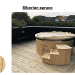 Siberian spruce for Wooden hot tub with electric heater