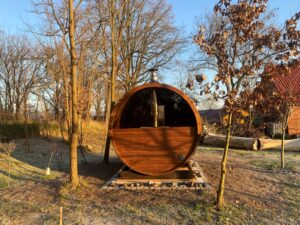 Outdoor barrel sauna (1)