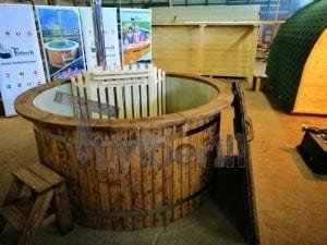 Wood Fired Hot Tub With Polypropylene Lining Vintage Decoration (21)