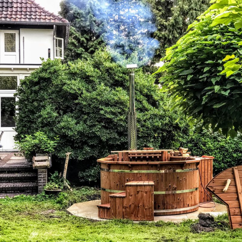 Wooden hot tub thermo wood