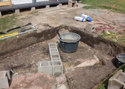 Preparing the base for a hot tub concrete (2)